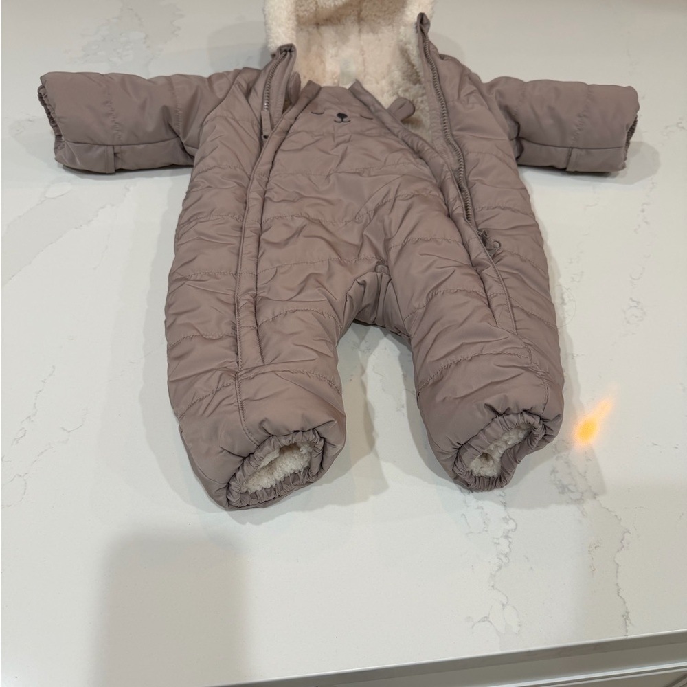 H&M Cream Quilted Infant Snowsuit